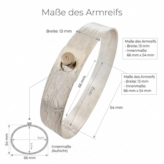 925 Silber Armreif mit Diamant und Knopfverschluss