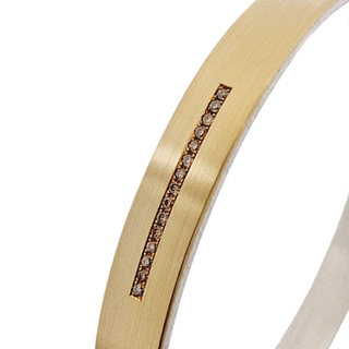 Zeitloser Armreif mit bräunlichen Diamanten  - Handgefertigter Luxus Schmuck