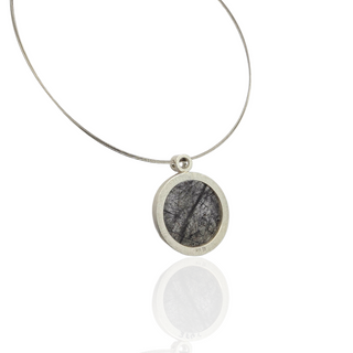 Runder Turmalinquarz Anhänger aus 925/- Silber