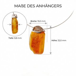 Bernstein Anhänger Mokume Gane Kupfer Silber, Naturstein Halsschmuck, Handgemachtes Unikat Goldschmiede, Roher Naturschmuck Damen