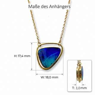 Boulder Opal Halskette aus 750 Gelbgold