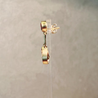 Entdecke die leuchtenden Granat und Citrin Ohrringe aus Gelbgold und Silber - Schmucklinie-shop