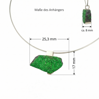 Uwarowit Anhänger 925 Silber und Grüner Granat