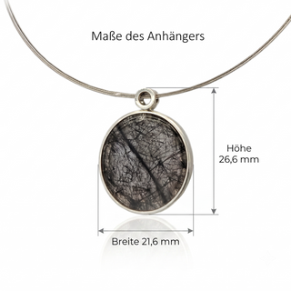 Runder Turmalinquarz Anhänger aus 925/- Silber