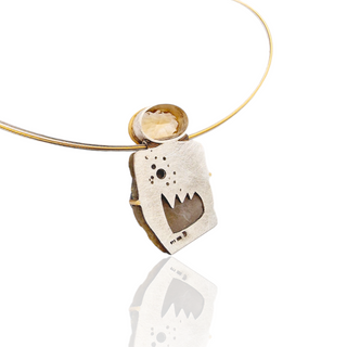 Naturbelassener Rutilquarz und Citrin Kettenanhänger aus Gelbgold und  Silber - Schmucklinie-shop